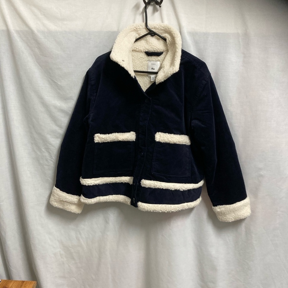 Women's Navy and Cream Jacket